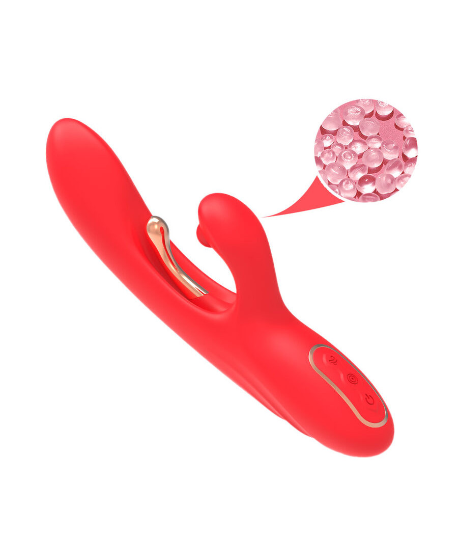 ARMONY - VIBRATORE STIMOLATORE PUNTO G E CLITORIDE CON LINGUA OSCILLANTE ROSSO