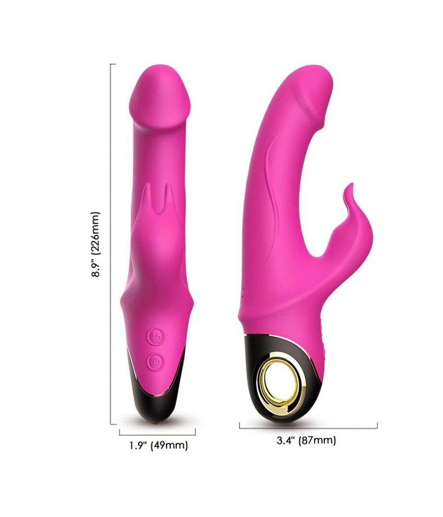 ARMONY - METEROR DILDO VIBRATORE RABBIT ROTATOR FUCSIA