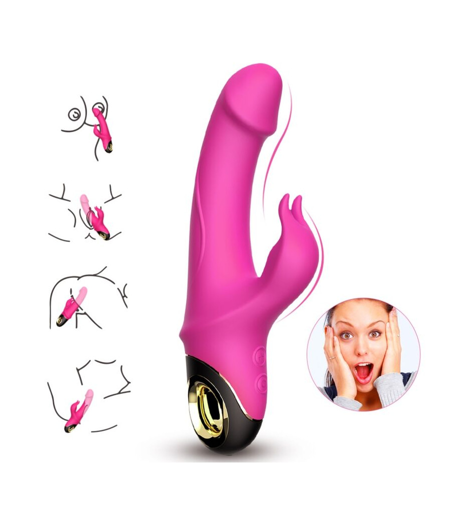 ARMONY - METEROR DILDO VIBRATORE RABBIT ROTATOR FUCSIA