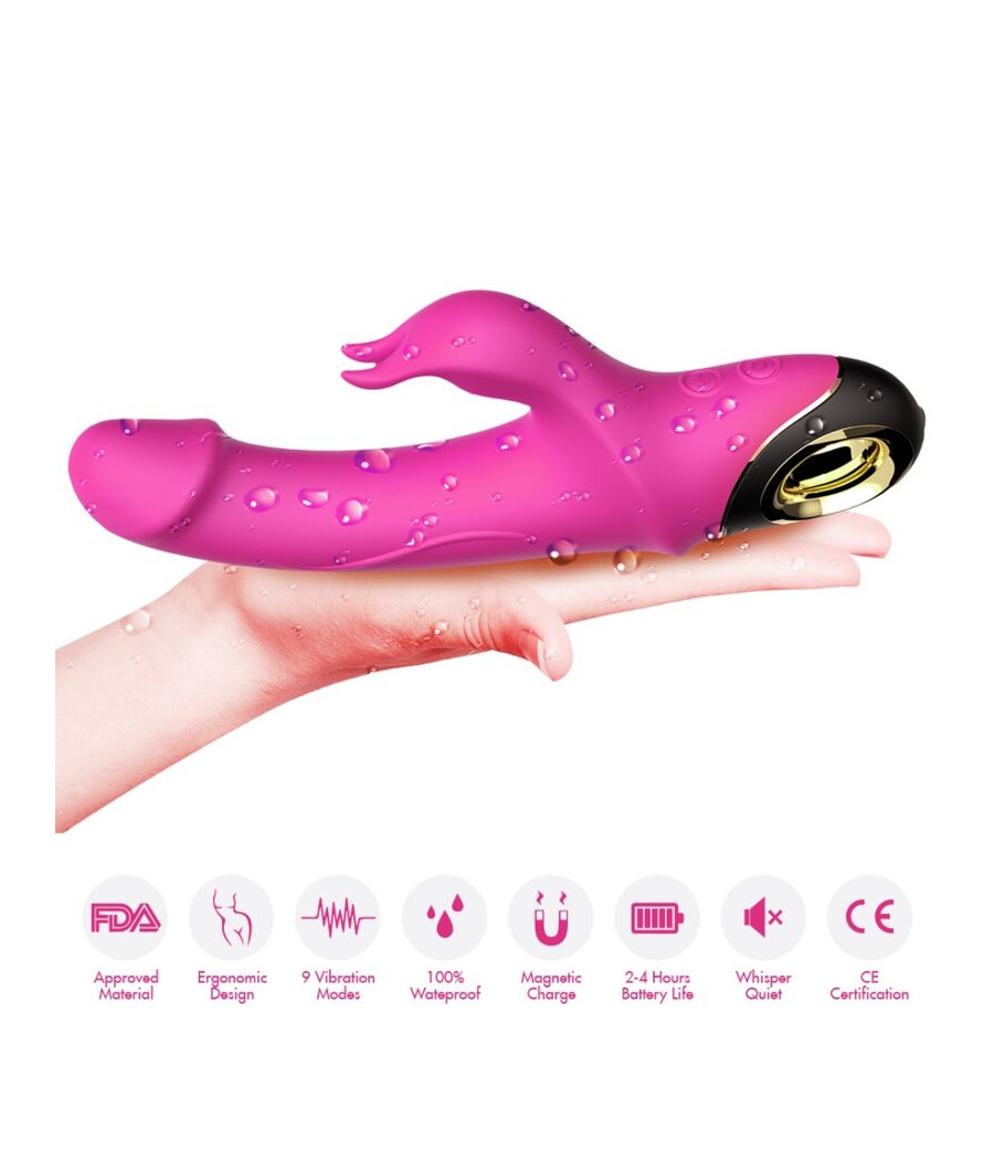 ARMONY - METEROR DILDO VIBRATORE RABBIT ROTATOR FUCSIA