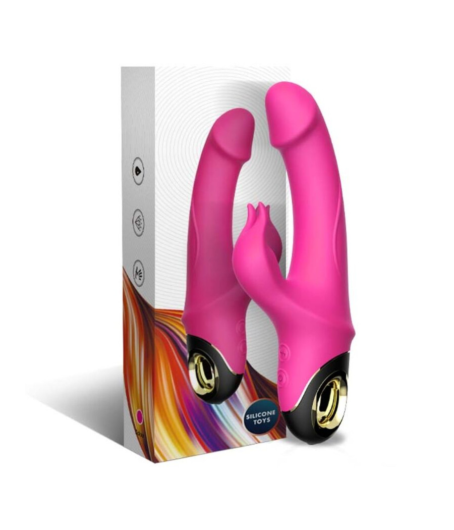 ARMONY - METEROR DILDO VIBRADOR COELHO ROTATOR FÚCSIA