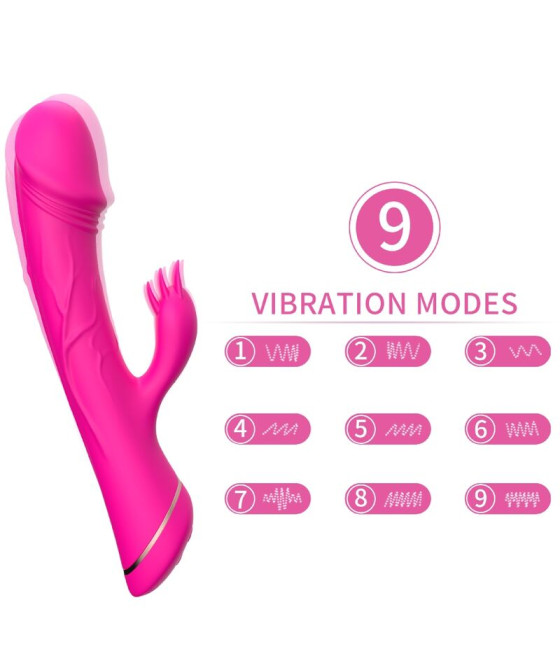 ARMONY - DILDO VIBRADOR RABBIT SILICONA FUCSIA