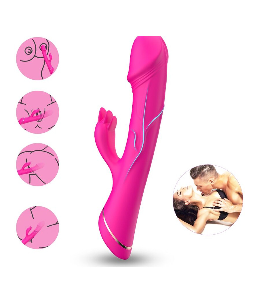 ARMONY - DILDO VIBRATORE CONIGLIO IN SILICONE FUCSIA
