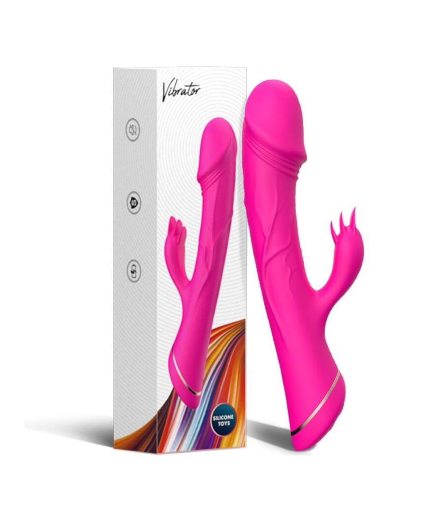 ARMONY - DILDO VIBRADOR COELHO SILICONE FÚCSIA