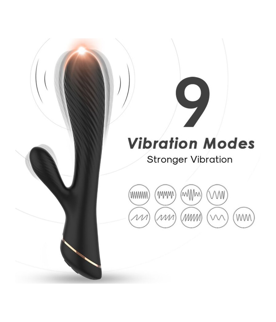 ARMONY - VIBRADOR RABBIT SILICONA NEGRO