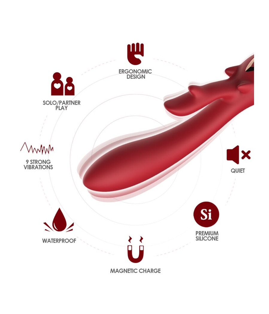 ARMONY - ELK VIBRATOR RABBIT CURVED RED