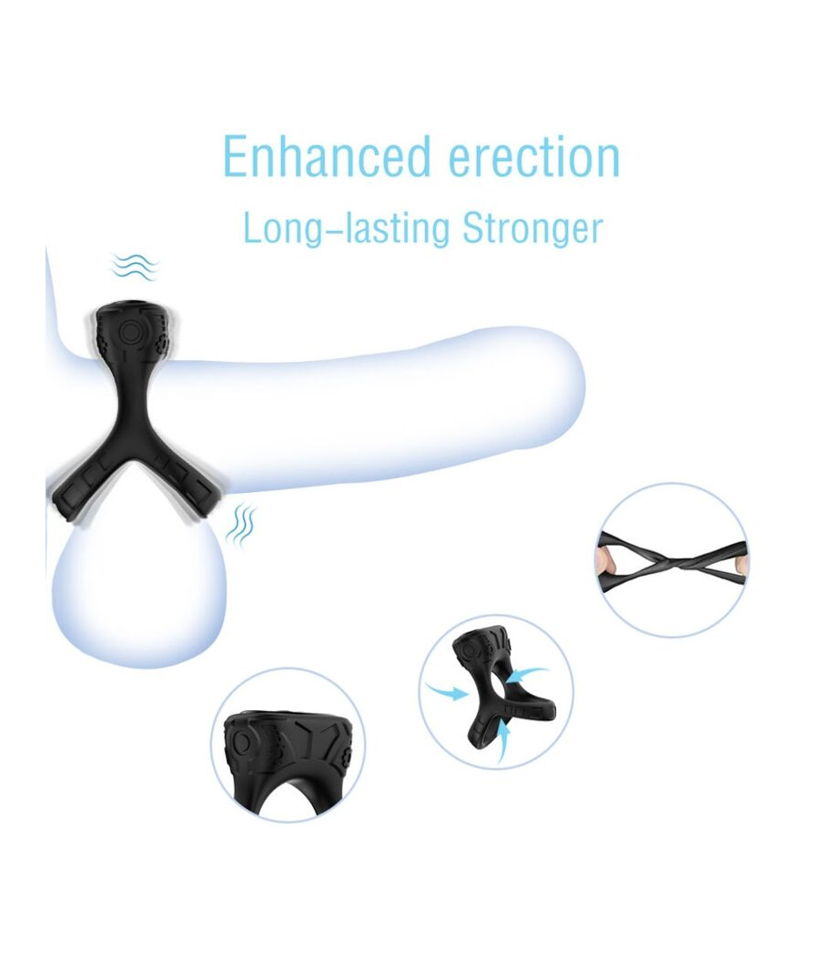 ARMONY - ANILLO VIBRADOR & MULTIPOSICIÓN NEGRO