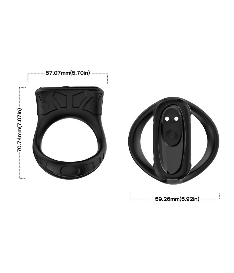 ARMONY - ANELLO VIBRATORE E MULTIPOSIZIONE NERO