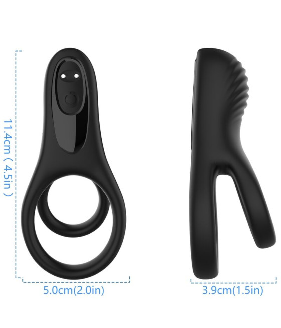 ARMONY - VIBRADOR DE ANEL DUPLO PRETO