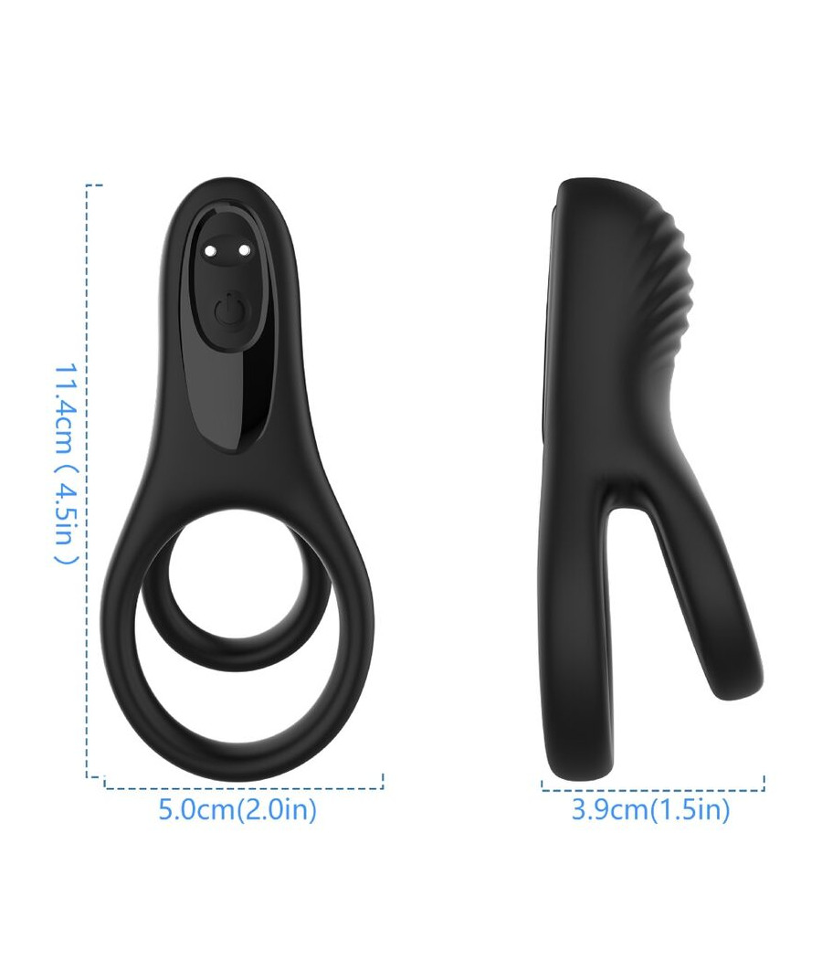 ARMONY - VIBRATEUR DOUBLE ANNEAU NOIR