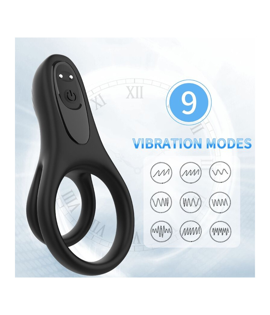 ARMONY - VIBRATORE DOPPIO ANELLO NERO