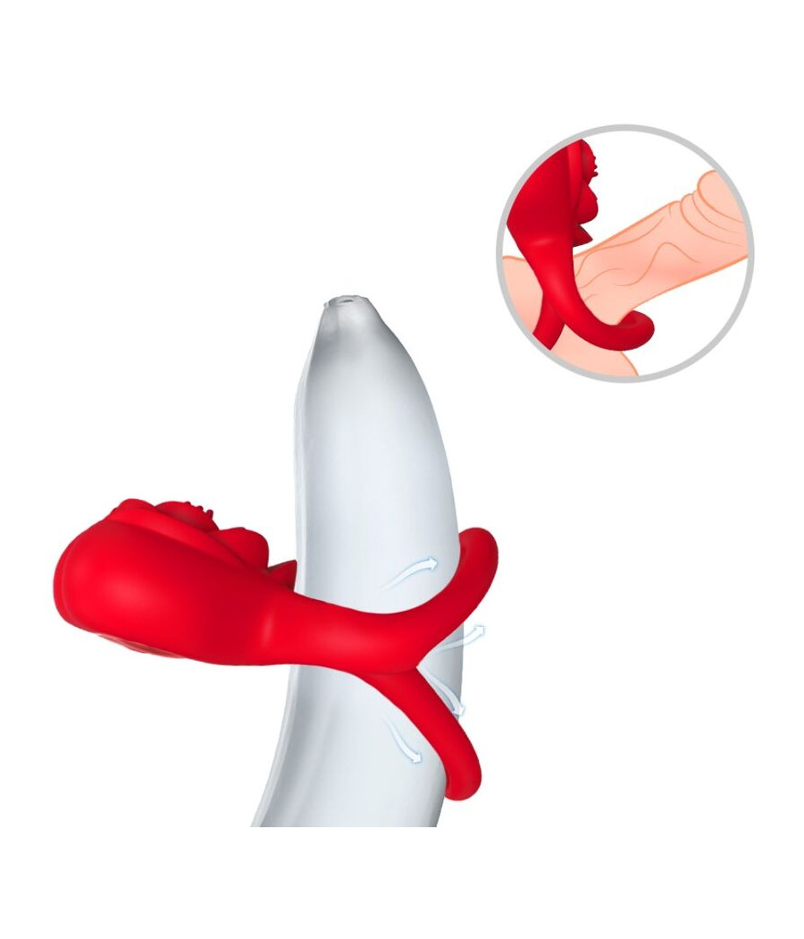 ARMONY - ANILLO VIBRADOR CORAZÓN ROJO