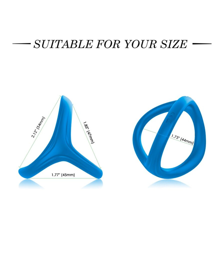 ARMONY - TRESOR DOUBLE SILICONE RING BLUE