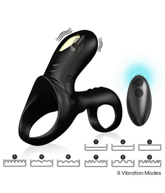 ARMONY - RANGER DOUBLE VIBRATOR RING FOR COUPLES BLACK