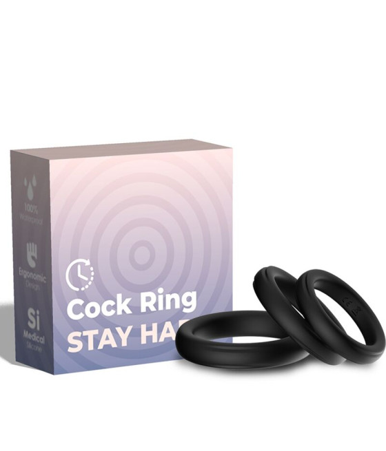 ARMONY - TRIPLE SILICONE RING BLACK