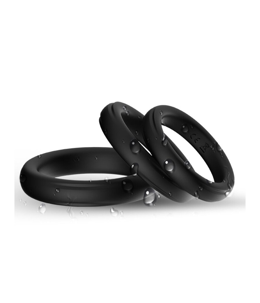 ARMONY - TRIPLE SILICONE RING BLACK