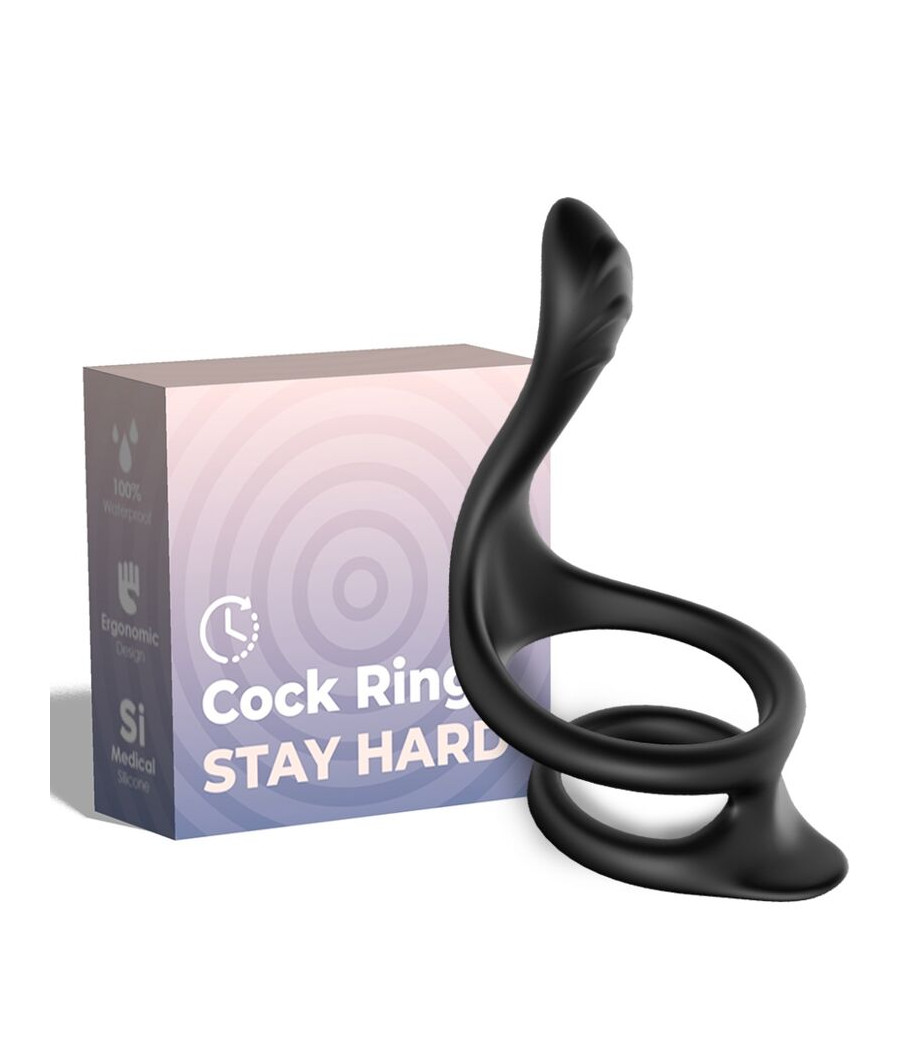 ARMONY - TAIL ANILLO DOBLE ANAL NEGRO