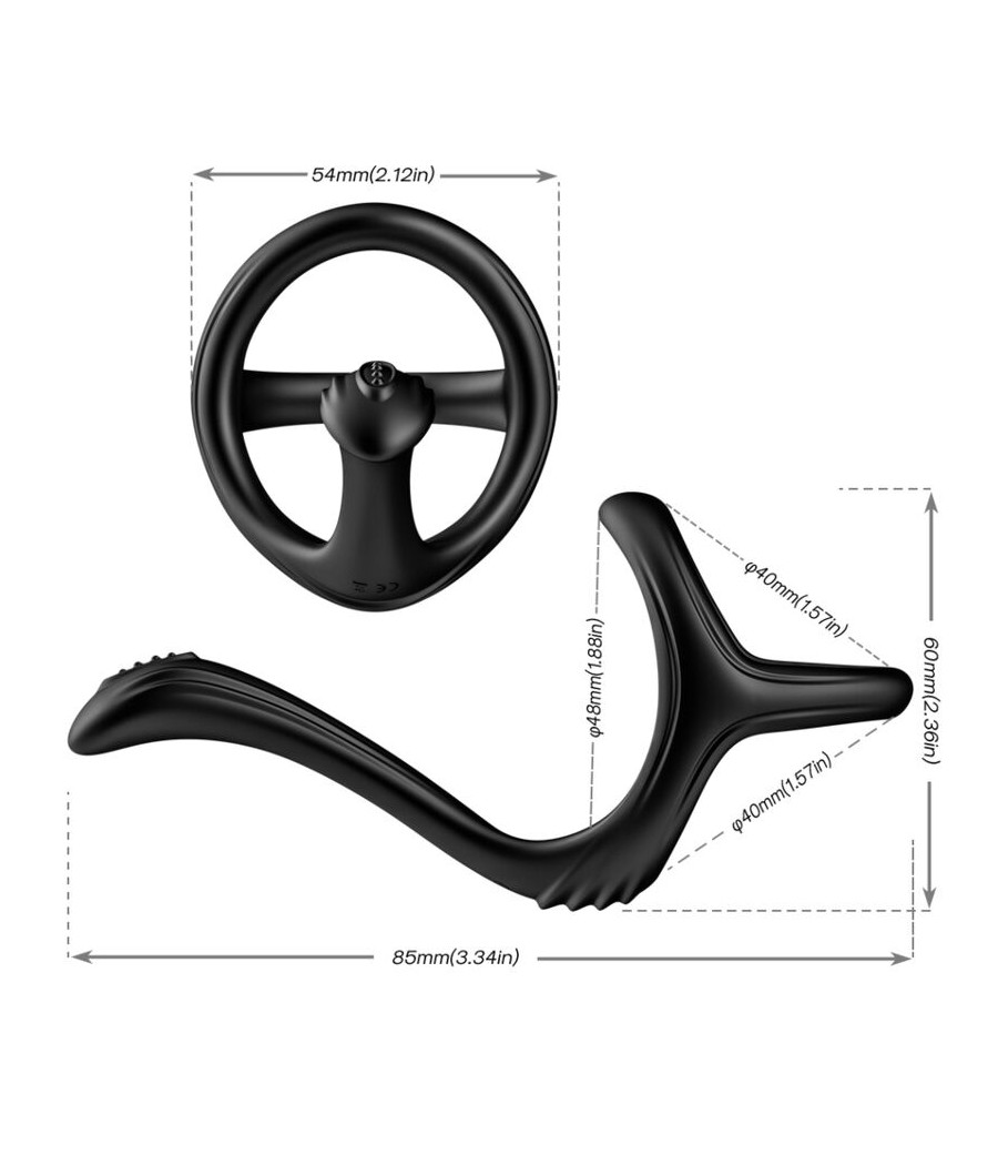 ARMONY - ANELLO DOPPIO ANALE TREASURE NERO