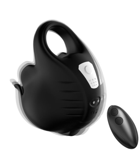 ARMONY - ANEL VIBRADOR COPING CONTROLE REMOTO PRETO