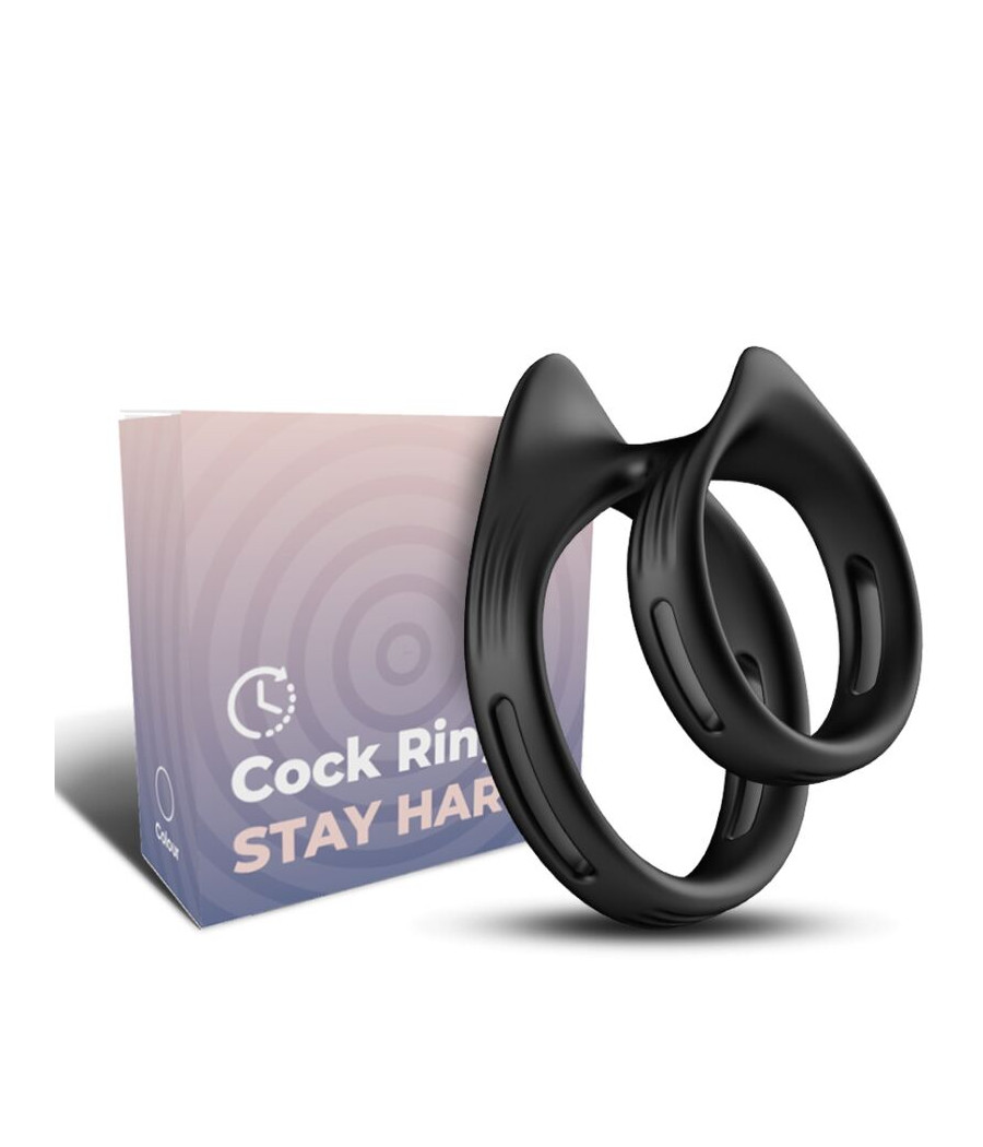 ARMONY - ANEL ELÁSTICO DUPLO DUALRING PRETO