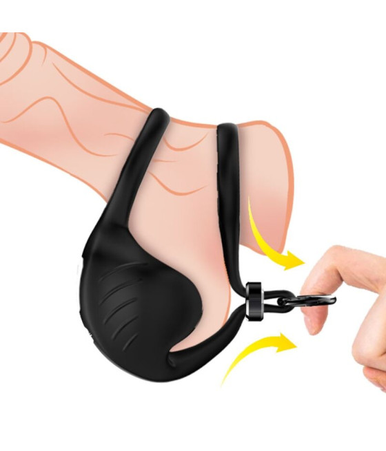 ARMONY - ANEL VIBRADOR MANTA ESCROTO PRETO