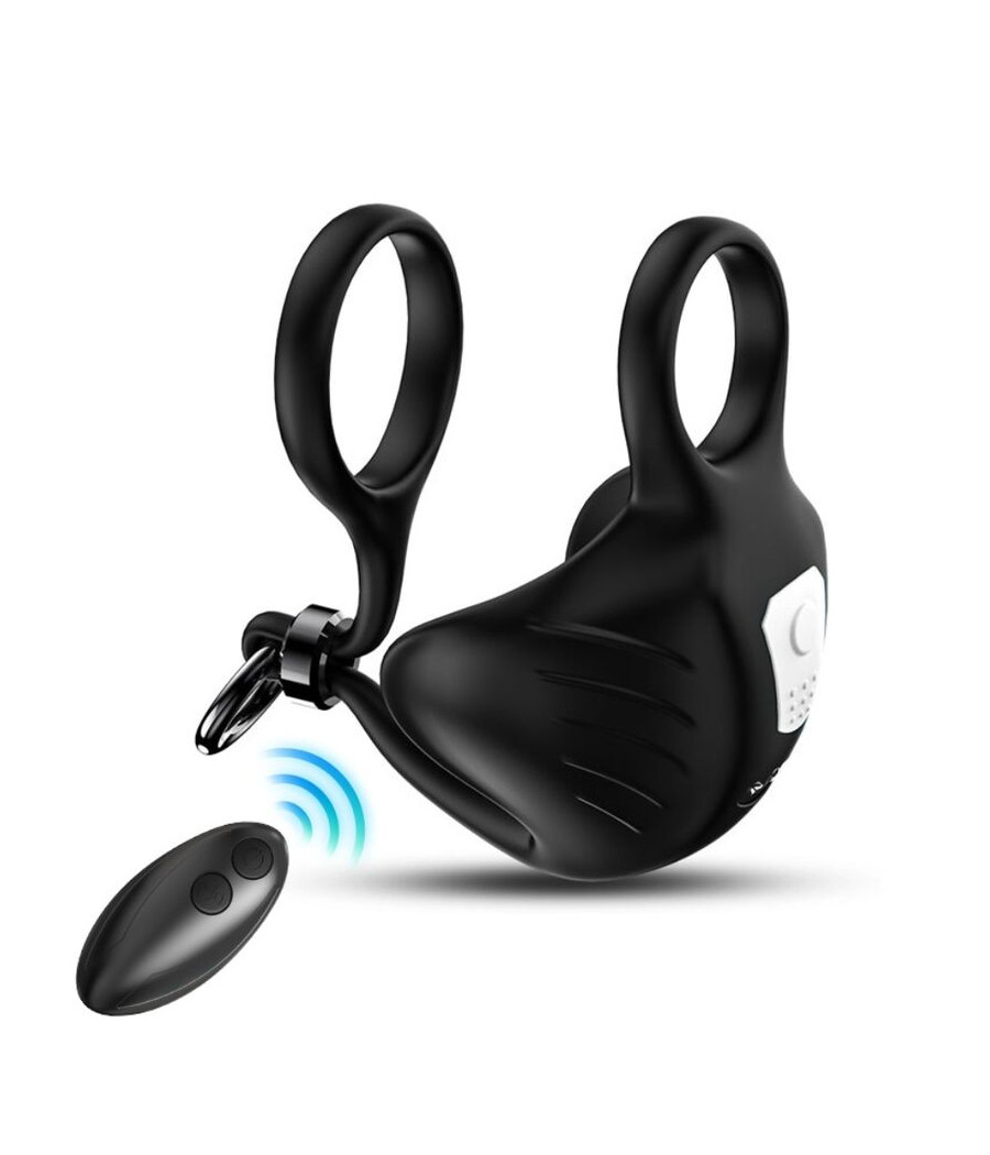 ARMONY - ANNEAU VIBRATEUR MANTA SCROTUM TÉLÉCOMMANDE NOIR