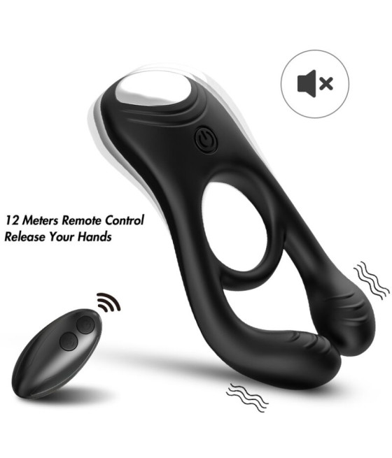 ARMONY - VEYRON DOPPEL-VIBRATOR-RINGSPIELZEUG FÜR PAARE MIT FERNBEDIENUNG SCHWARZ