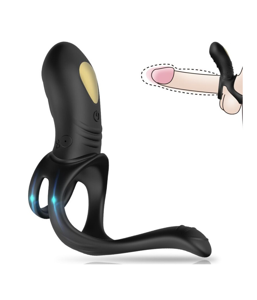 ARMONY - JOY JUMPER RING VIBRATOR FOR COUPLES & ANAL PLUG REMOTE CONTROL BLACK