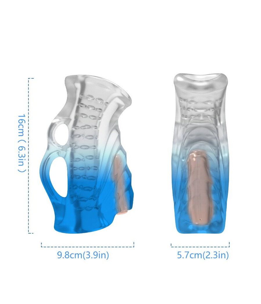 ARMONY - MASTURBATEUR DOIGT & VIBRATEUR BLEU GRADIENT