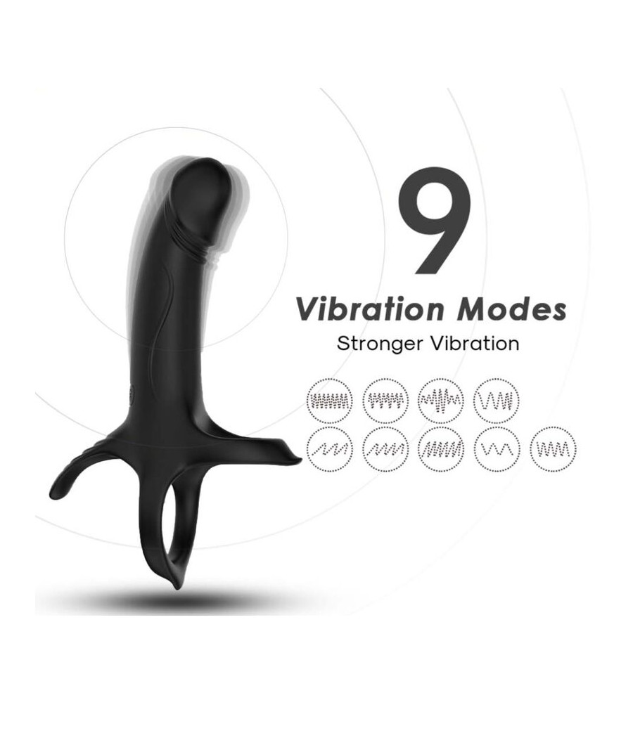 ARMONY - DILDO MIT RING & VIBRATOR SCHWARZ