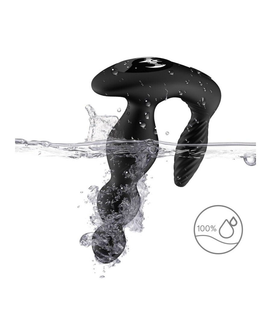 ARMONY - VIBRADOR E ESTIMULADOR MANFUN PLUG ANAL CONTROLE REMOTO PRETO
