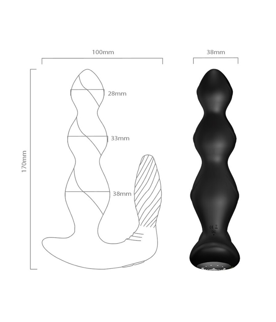 ARMONY - MANFUN VIBRATEUR & STIMULATEUR ANAL PLUG TÉLÉCOMMANDE NOIR