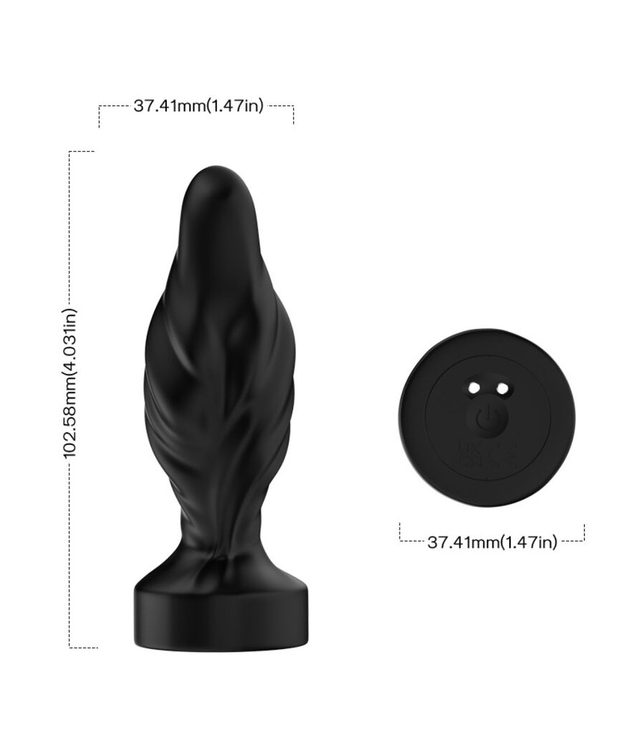 ARMONY - VIBRADOR E PLUG ANAL CONTROLE REMOTO PRETO