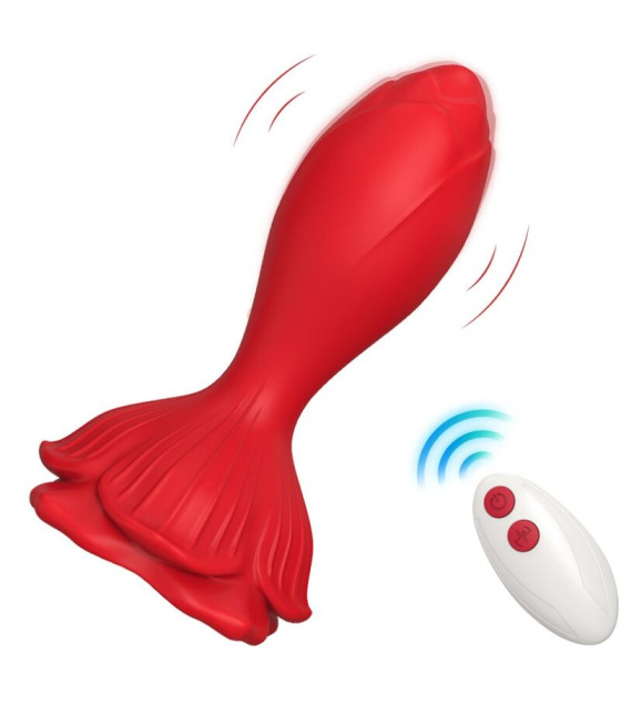 ARMONY - VIBRADOR ROSA E PLUG ANAL PEQUENO CONTROLE REMOTO VERMELHO