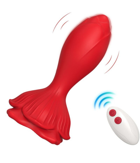 ARMONY - VIBRATORE ROSA E TELECOMANDO PICCOLO PLUG ANALE ROSSO