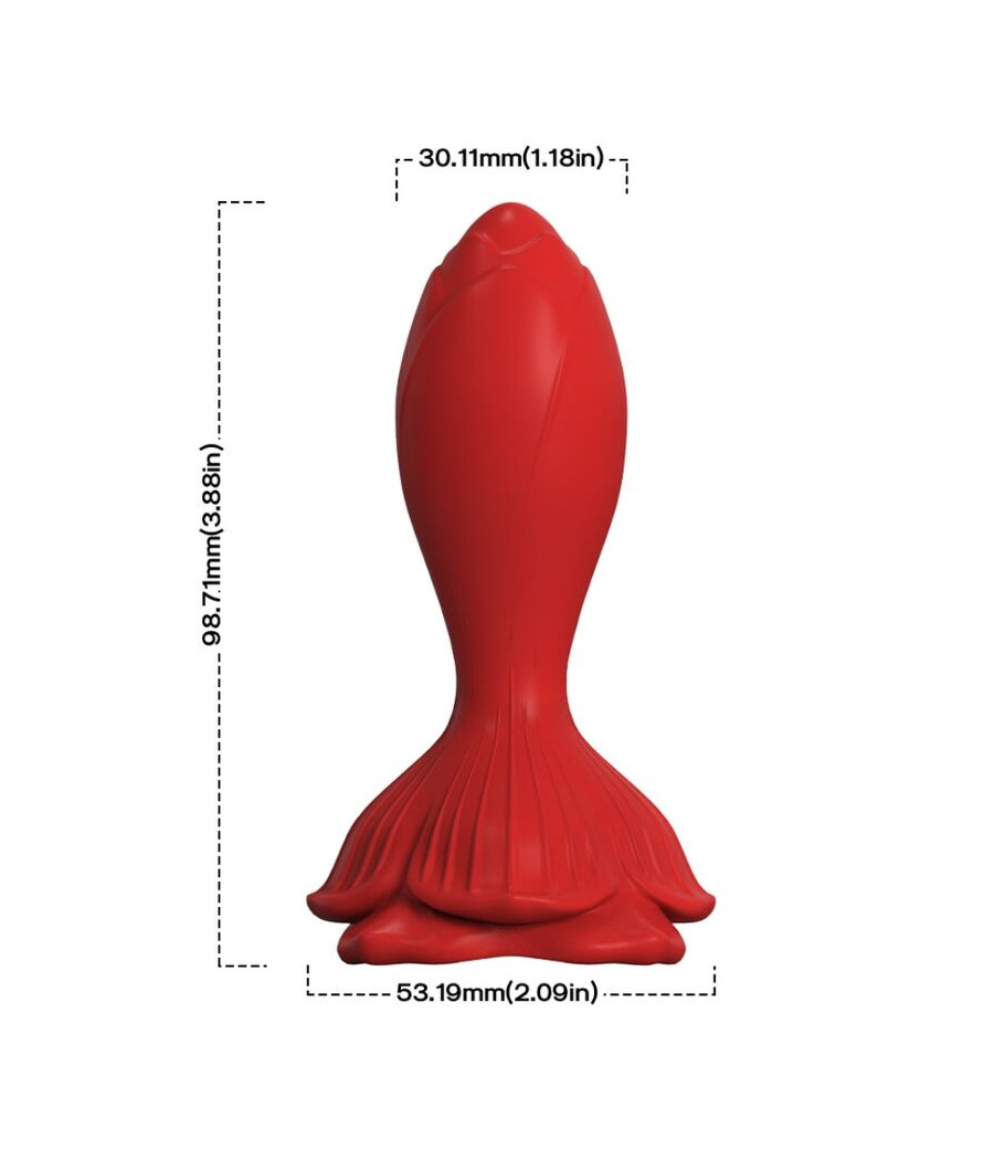 ARMONY - ROSA VIBRADOR & PLUG ANAL PEQUEÑO CONTROL REMOTO ROJO