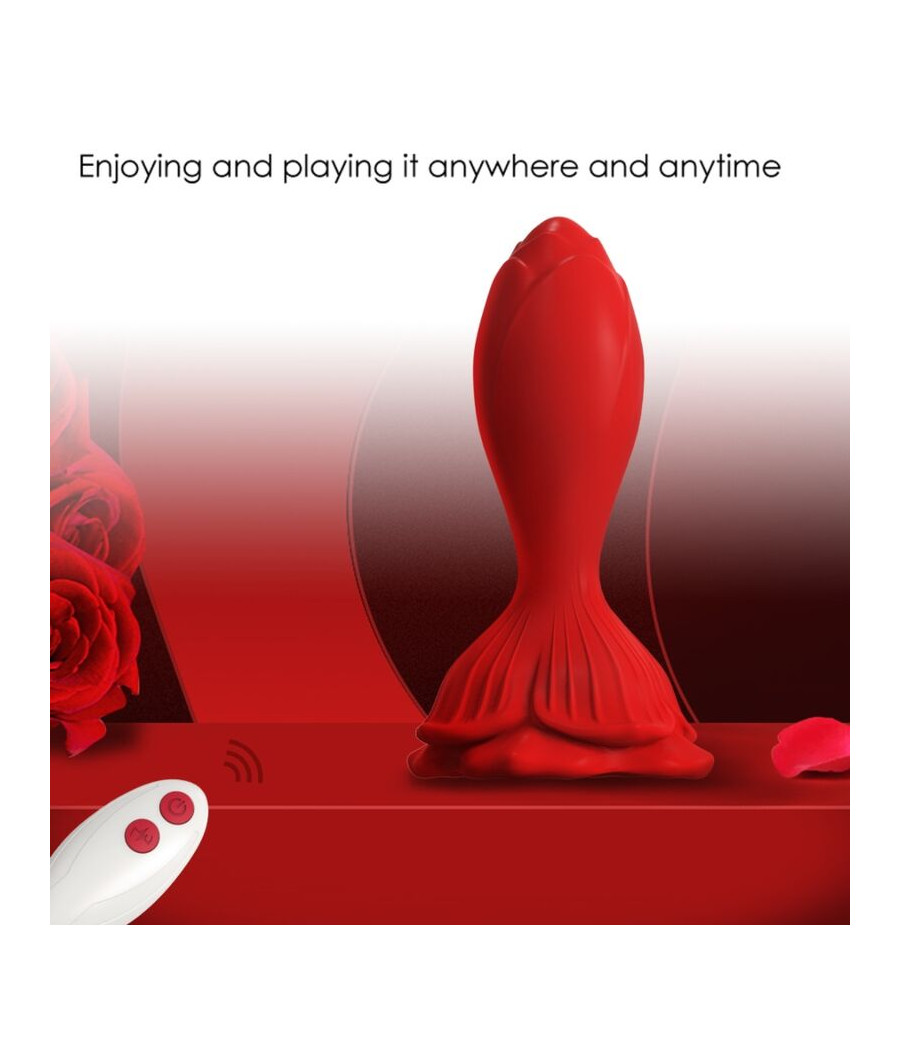 ARMONY - VIBRADOR ROSA E PLUG ANAL PEQUENO CONTROLE REMOTO VERMELHO