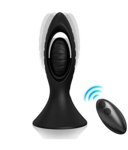 ARMONY - VIBRATORE E PLUG ANALE IN SILICONE NERO