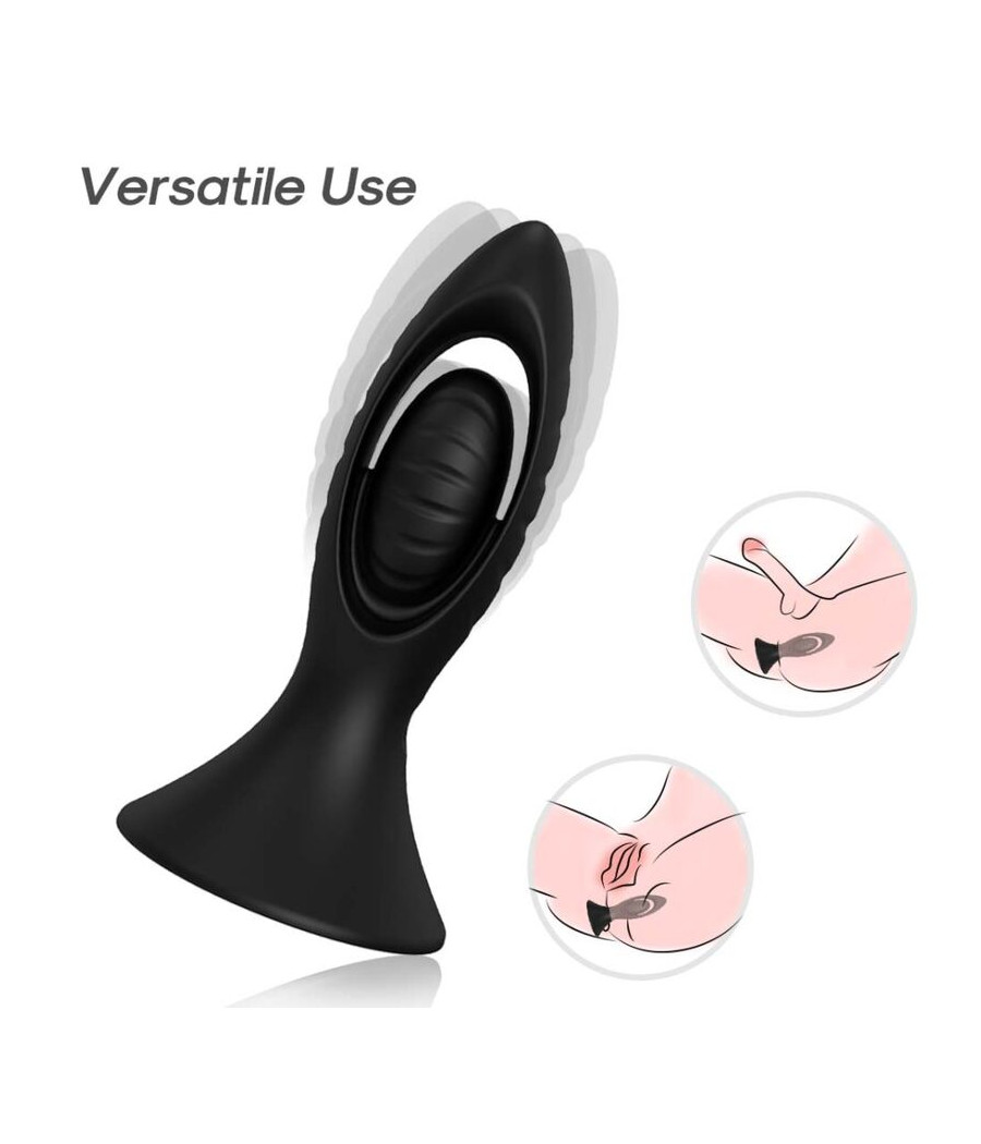 ARMONY - VIBRADOR & PLUG ANAL SILICONA NEGRO