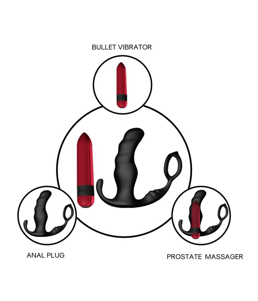 ARMONY - KNIGHT VIBRATOR ANAL PROSTATE & RING REMOTE CONTROL BLACK