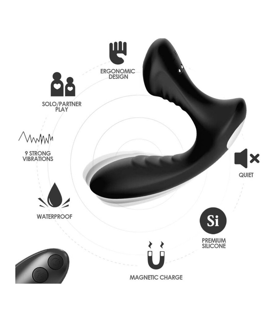 ARMONY - STORM VIBRATEUR ANAL PROSTATE & PLUG TÉLÉCOMMANDE NOIR
