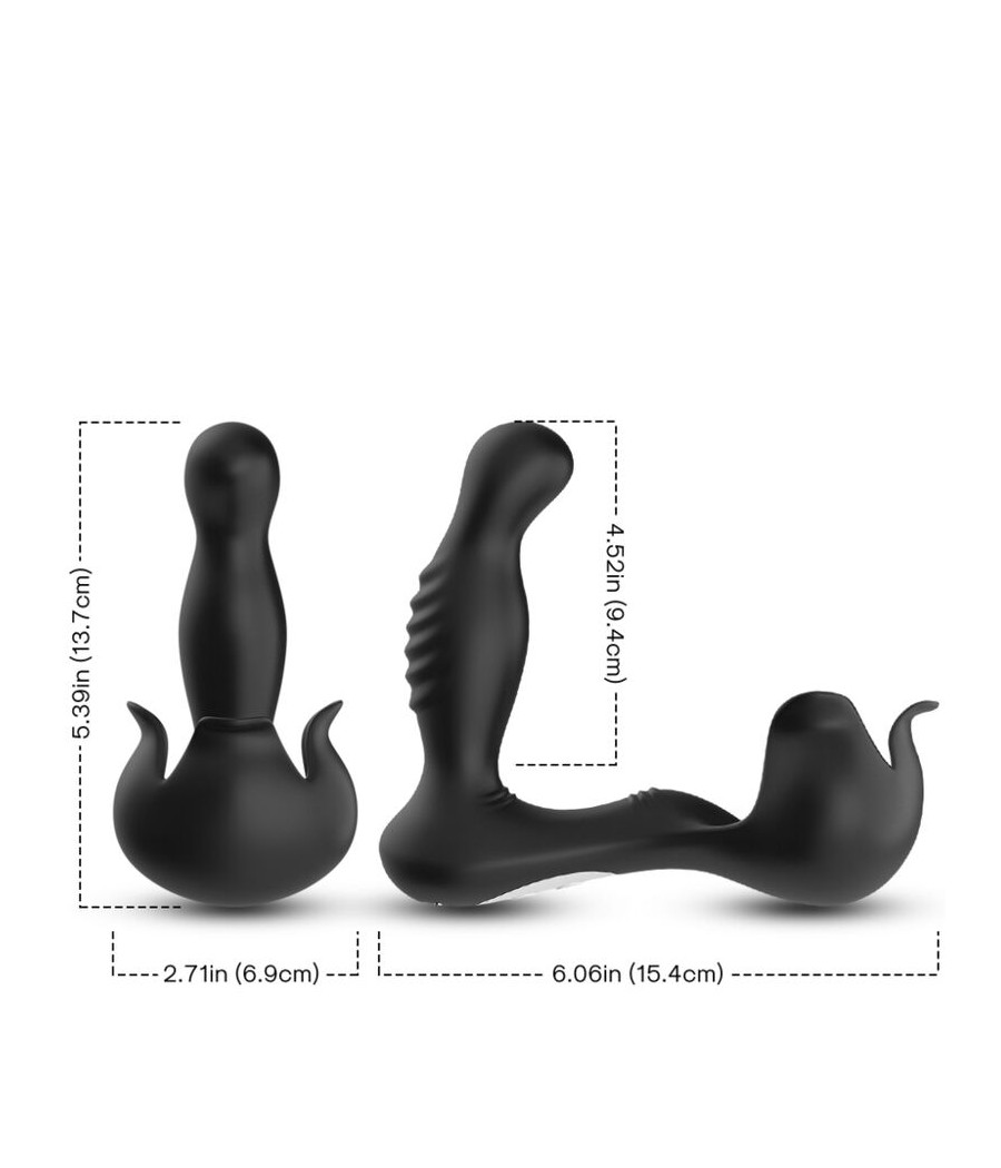 ARMONY - SURROUND VIBRADOR ANAL & ESTIMULADOR TESTÍCULOS CONTROL REMOTO NEGRO