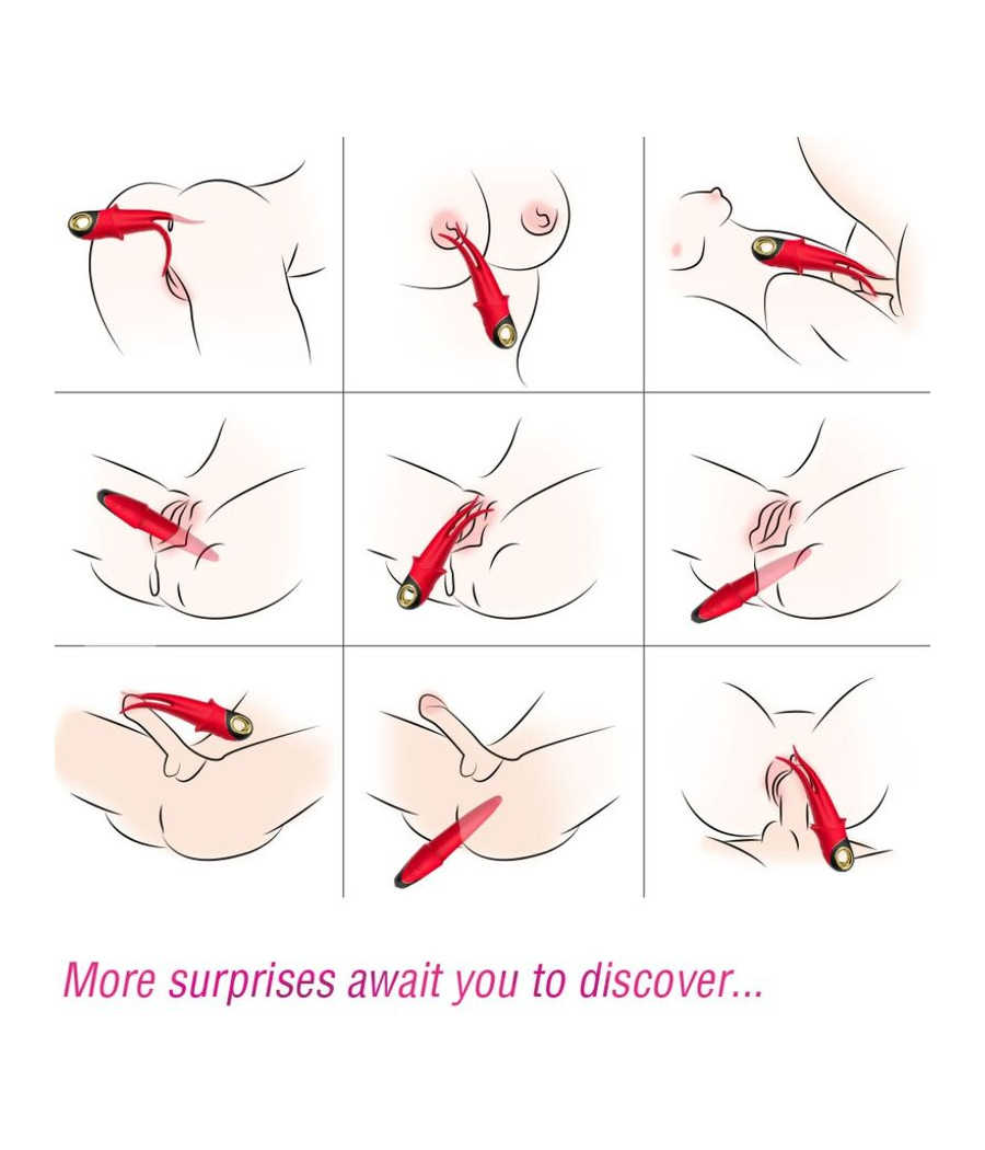 ARMONY - SHADOW VIBRATOR DOPPELKOPF TEASING ROT