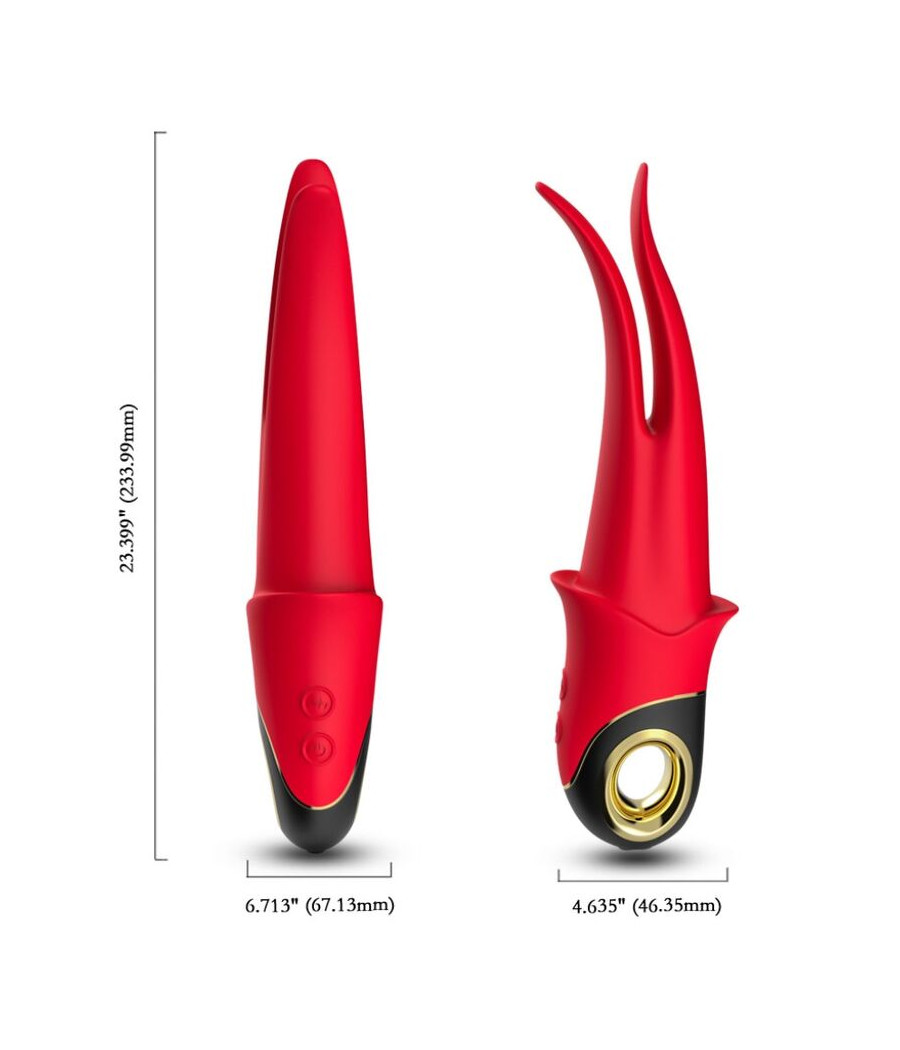 ARMONY - VIBRATEUR SHADOW DOUBLE TÊTE TEASING ROUGE