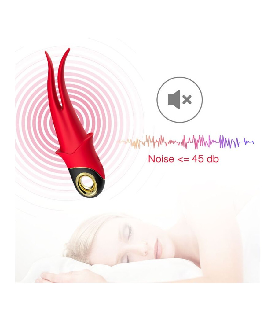 ARMONY - VIBRATEUR SHADOW DOUBLE TÊTE TEASING ROUGE
