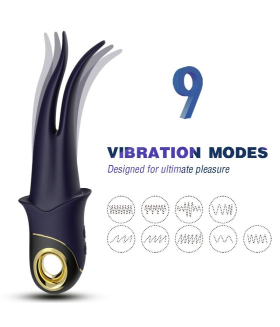 ARMONY - SHADOW VIBRADOR DUPLA CABEÇA PROVOCANDO AZUL