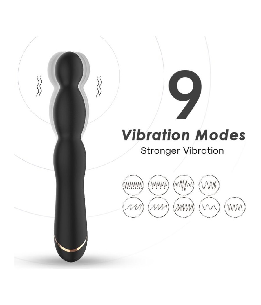 ARMONY - VIBRADOR BAMBU AJUSTÁVEL PRETO