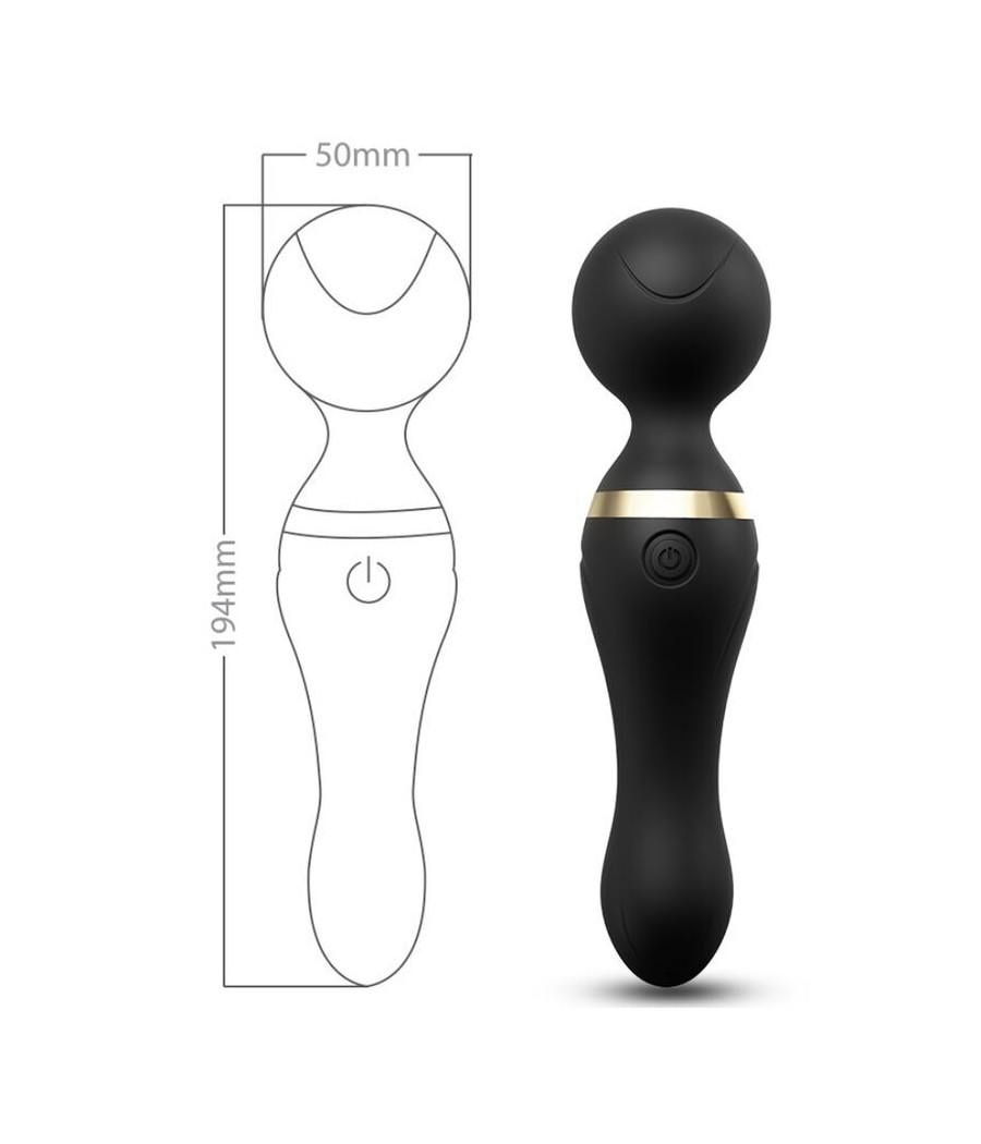 ARMONY - FREEZA MASAJEADOR & VIBRADOR CABEZA FLEXIBLE NEGRO