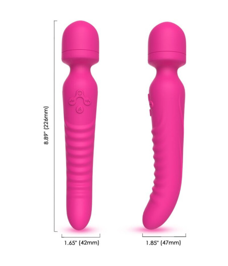 ARMONY - MISSION MASSAGGIATORE E VIBRATORE EFFETTO CALORE FUCSIA