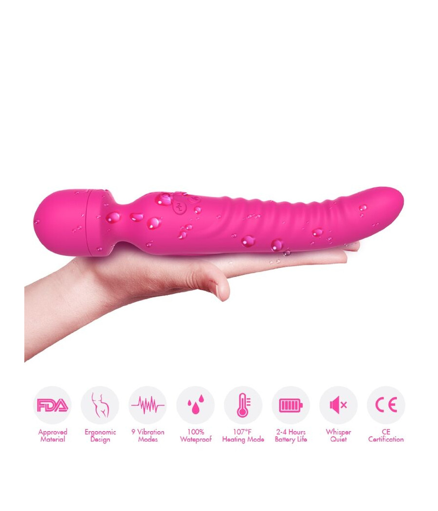 ARMONY - MISSION MASSAGGIATORE E VIBRATORE EFFETTO CALORE FUCSIA